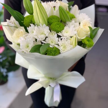 Olive Branch, flower bouquet by Lovebug Florist Lagos
