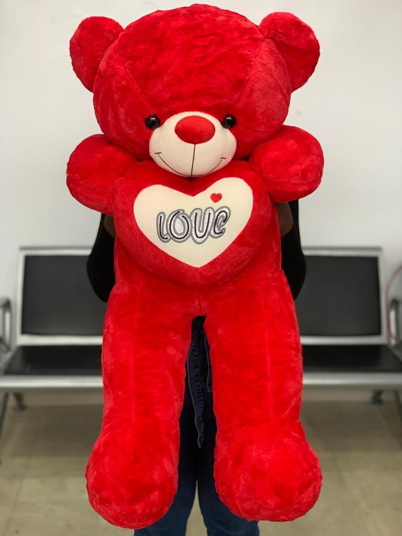 444 Red Teddy 100cm, teddy bear gift by Lovebug Florist Lagos