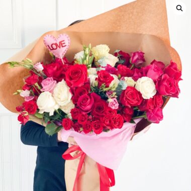 Sweet Surrender, Grand, romantic bouquet by Lovebug Florist Lagos