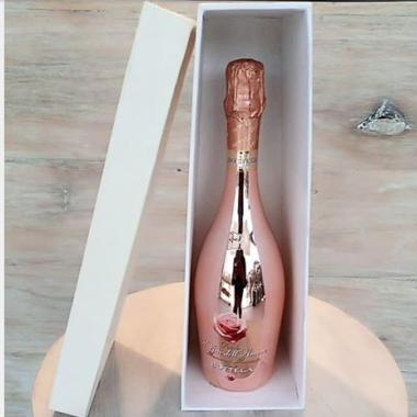 Bottega Pink, wine and champagne gift by Lovebug Florist Lagos