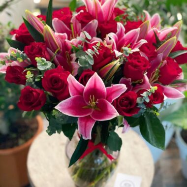 Velvet Banquet, centerpiece by Lovebug Florist Lagos