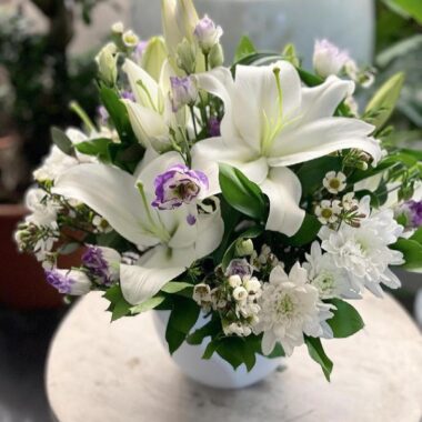 Golden Centre, centerpiece by Lovebug Florist Lagos