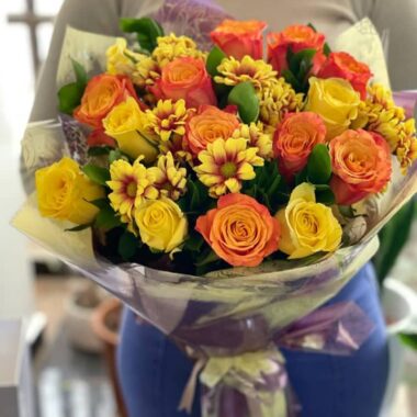 Golden Meadow, flower bouquet by Lovebug Florist Lagos