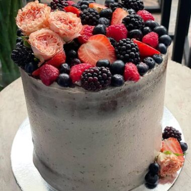 Cocoa Velvet, plant based cake by Lovebug Florist Lagos