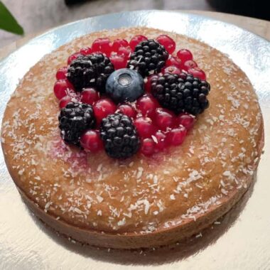 Golden Crumb, plant based cake by Lovebug Florist Lagos