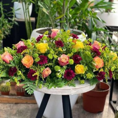 Casket Spray, funeral flowers by Lovebug Florist Lagos