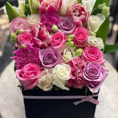 Ivory Prestige, boxed flowers by Lovebug Florist Lagos