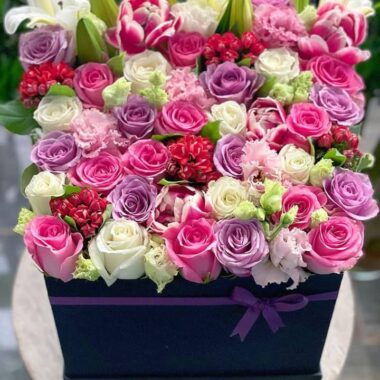 Golden Keepsake, boxed flowers by Lovebug Florist Lagos