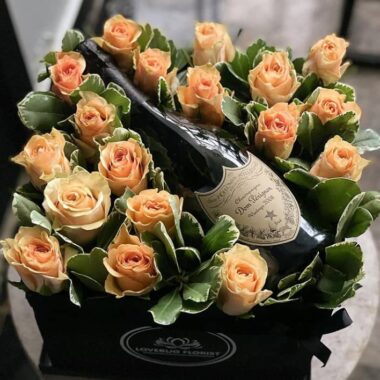 Velvet Regency, boxed flowers by Lovebug Florist Lagos