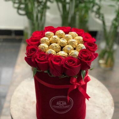 Pearl Monarch, boxed flowers by Lovebug Florist Lagos