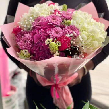 Pink Bliss, flower bouquet by Lovebug Florist Lagos