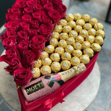 You Complete Me, Red, red rose arrangement by Lovebug Florist Lagos