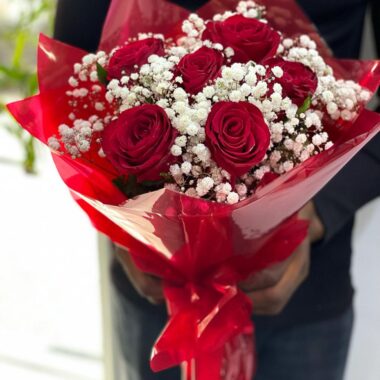 Classic Romance, Small, red rose bouquet by Lovebug Florist Lagos