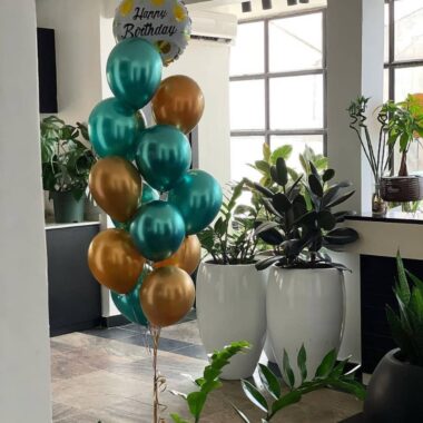 Confetti Sky, balloon arrangement by Lovebug Florist Lagos