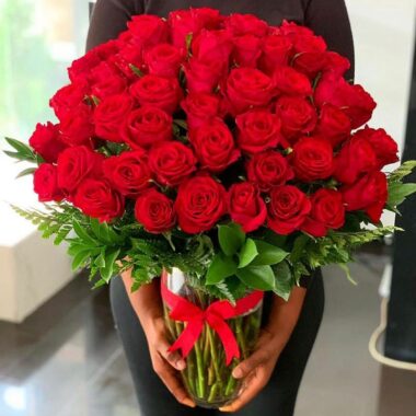 The Centrepiece, luxury vase arrangement by Lovebug Florist Lagos