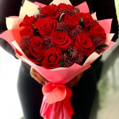 Golden Duet, flower bouquet by Lovebug Florist Lagos