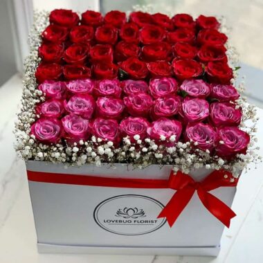 Royal Rose Box, boxed flowers by Lovebug Florist Lagos