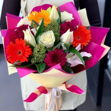 Devoted Heart, flower bouquet by Lovebug Florist Lagos