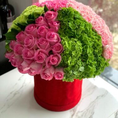 Grand Reveal, boxed flowers by Lovebug Florist Lagos