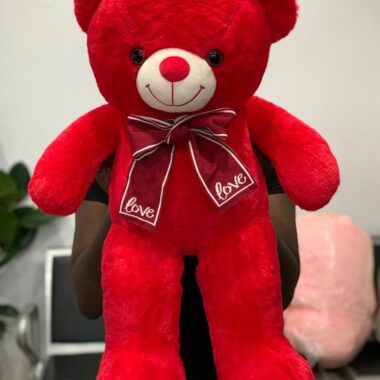 Red Teddy, teddy bear gift by Lovebug Florist Lagos