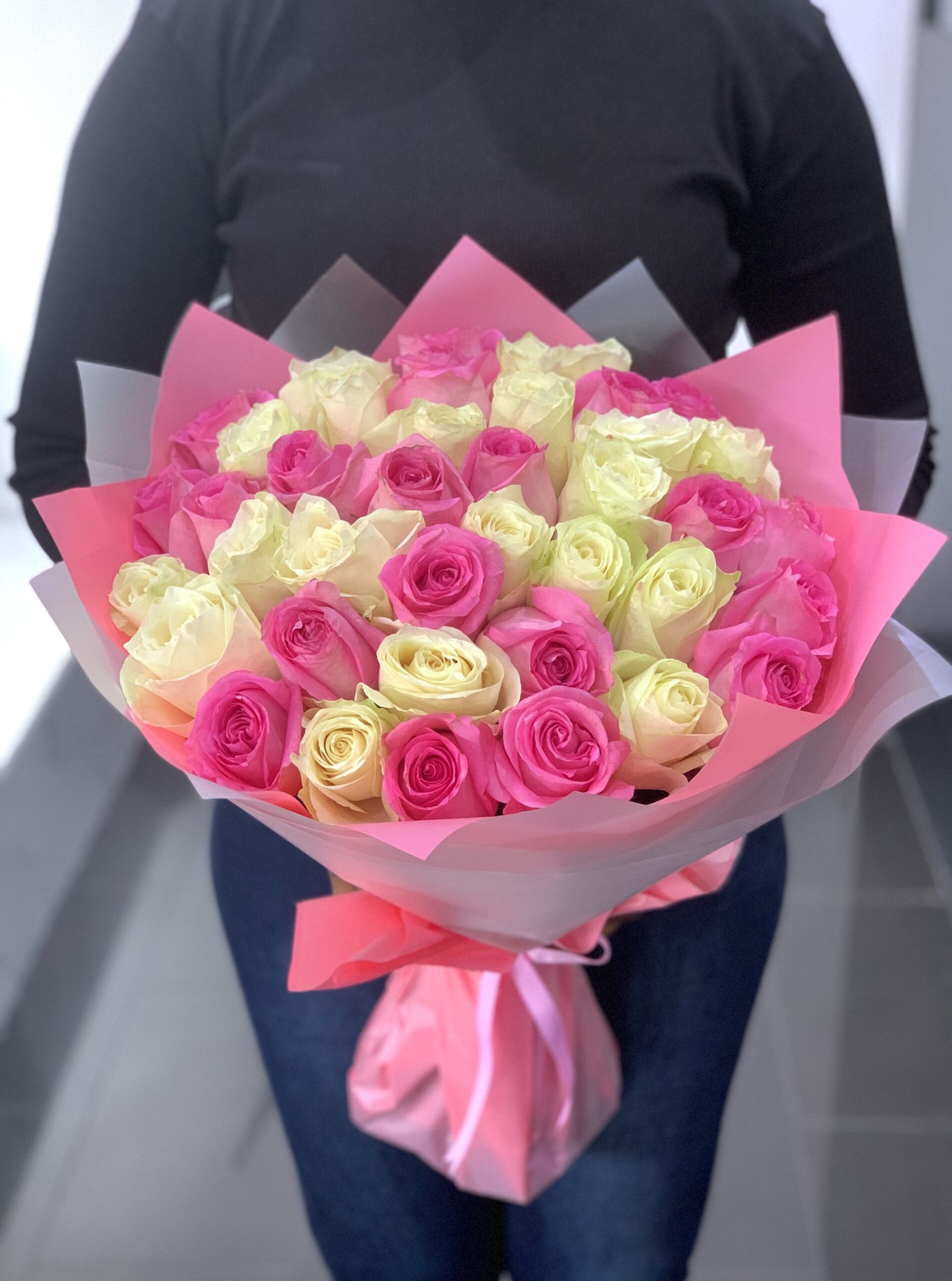 white-and-pink-scaled-2.jpg Cupid's Love, Pink and White, rose bouquet by Lovebug Florist Lagos