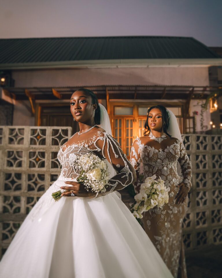 Bride with bridal bouquet, The Bridal Wardrobe collaboration