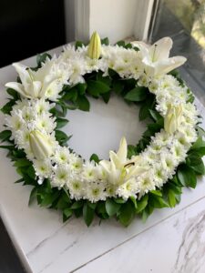Remembrance wreath by Lovebug Florist