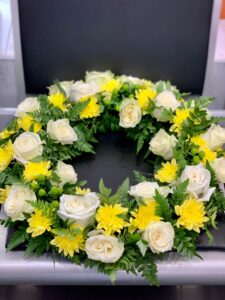 Remembrance wreath by Lovebug Florist