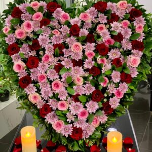 Wreaths and remembrance flowers for honouring loved ones in Nigeria